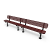 Surface Mount - Perforated - RHINO 15 Ft. Thermoplastic Polyolefin Coated Bench With Back