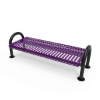 Surface Mount - ELITE 4 Ft. MOD Thermoplastic Polyethylene Coated Bench without Back