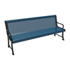 Perforated - ELITE 4 Ft. Thermoplastic Polyethylene Coated Metal Austin Bench With Cast Iron Frame