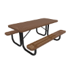 Perforated - Portable - ELITE 4 Ft. Thermoplastic Polyethylene Coated Picnic Table