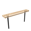 Inground - ELITE 4 Ft. Thermoplastic Polyethylene Coated Strapped Steel Bench without Back and with Rolled Edges