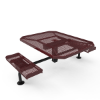 Surface Mount - Expanded - ELITE 46” Nexus Octagon Thermoplastic Polyethylene Coated ADA Picnic Table With 2 Rolled Seats