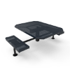 Surface Mount - Perforated - ELITE 46” Nexus Octagon Thermoplastic Polyethylene Coated ADA Picnic Table With 2 Rolled Seats