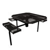Inground Mount - Expanded - ELITE 46” Nexus Octagon Thermoplastic Polyethylene Coated ADA Picnic Table with 3 Rolled Seats
