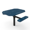 Inground Mount - Perforated - ELITE 46” Octagon Thermoplastic Polyethylene Coated Pedestal Picnic Table With 2 Seats