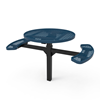 Inground Mount - Expanded - ELITE 46” Round Thermoplastic Polyethylene Coated Pedestal Picnic Table With 2 Seats