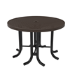 Perforated - Portable - ELITE 46” Round Thermoplastic Polyethylene Coated Portable Picnic Table with No Seats