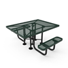 Expanded - Portable - ELITE 46” Square Thermoplastic Polyethylene Coated Picnic Table