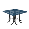 Expanded Metal - Portable - ELITE 46” Square Thermoplastic Polyethylene Coated Portable Picnic Table with No Seats