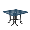Expanded Metal - Portable - ELITE 46” Square Thermoplastic Polyethylene Coated Portable Picnic Table with No Seats