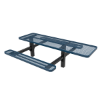 Inground Mount - Expanded Metal - ELITE 8 Ft. ADA Thermoplastic Polyethylene Double Pedestal Picnic Table with Single End Access