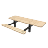 Inground Mount - Perforated Metal - ELITE 8 Ft. ADA Thermoplastic Polyethylene Double Pedestal Picnic Table with Single End Access