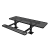 Surface Mount - Perforated Metal - ELITE 8 Ft. ADA Thermoplastic Polyethylene Double Pedestal Picnic Table with Single End Access