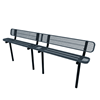 Inground Mount - Expanded Metal - RHINO 10 Ft. Thermoplastic Polyolefin Coated Bench with Back
