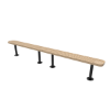 Surface Mount - Perforated Metal - RHINO 10 Ft. Thermoplastic Polyolefin Coated Bench Without Back
