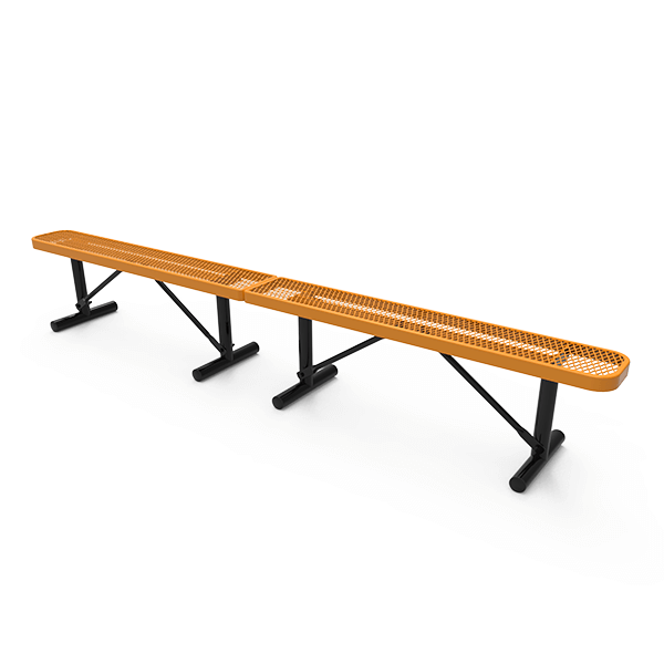 Portable - Expanded Metal - RHINO 10 Ft. Thermoplastic Polyolefin Coated Bench Without Back