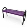 Inground Mount - Perforated Metal - RHINO 4 Ft. MOD Thermoplastic Polyolefin Coated Bench without Back