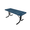 Portable - Perforated Metal - RHINO 4 Ft. Rectangular Utility Table Thermoplastic Polyolefin with No Seats