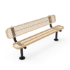 Surface Mount - Expanded Metal - RHINO 4 Ft. Thermoplastic Polyolefin Coated Bench with Back