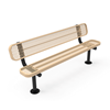 Surface Mount - Expanded Metal - RHINO 4 Ft. Thermoplastic Polyolefin Coated Bench with Back