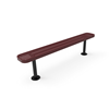 Surface Mount - Perforated Metal - RHINO 4 Ft. Thermoplastic Polyolefin Coated Bench Without Back
