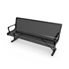 Portable Mount - Perforated Metal - RHINO 4 Ft. Thermoplastic Polyolefin Coated Contoured Bench with Arms and Back