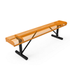 Portable - Expanded Metal - RHINO 4 Ft. Thermoplastic Polyolefin Coated Metal Bench without Back and with Rolled Edges