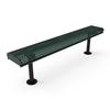 Surface Mount - Perforated Metal - RHINO 4 Ft. Thermoplastic Polyolefin Coated Metal Bench without Back and with Rolled Edges