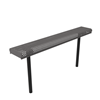 Inground Mount - Perforated Metal - RHINO 4 Ft. Thermoplastic Polyolefin Coated Metal Bench without Back and with Rolled Edges