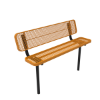 Inground Mount - Expanded Metal - RHINO 4 Ft. Thermoplastic Polyolefin Coated Player’s Bench with Back