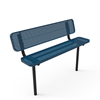 Inground Mount - Perforated Metal - RHINO 4 Ft. Thermoplastic Polyolefin Coated Player’s Bench with Back