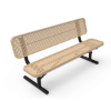 Portable Mount - Perforated Metal - RHINO 4 Ft. Thermoplastic Polyolefin Coated Player’s Bench with Back