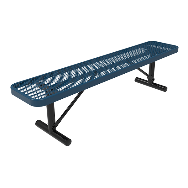 Portable - Expanded Metal - RHINO 4 Ft. Thermoplastic Polyolefin Coated Player’s Bench without Back