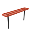 Inground Mount - Expanded Metal - RHINO 4 Ft. Thermoplastic Polyolefin Coated Player’s Bench without Back