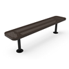 Surface Mount - Perforated Metal - RHINO 4 Ft. Thermoplastic Polyolefin Coated Player’s Bench without Back