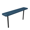 Inground Mount - Perforated Metal - RHINO 4 Ft. Thermoplastic Polyolefin Coated Player’s Bench without Back