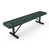 Portable Mount - Perforated Metal - RHINO 4 Ft. Thermoplastic Polyolefin Coated Player’s Bench without Back