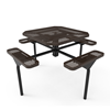 Inground Mount - Expanded Metal - RHINO 46” Nexus Octagon Thermoplastic Polyolefin Coated Picnic Table