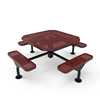 Surface Mount - Perforated Metal - RHINO 46” Nexus Octagon Thermoplastic Polyolefin Coated Picnic Table