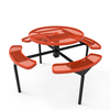Inground Mount - Expanded Metal - RHINO 46” Nexus Round Thermoplastic Polyolefin Coated Picnic Table