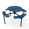 Inground Mount - Perforated Metal - RHINO 46” Nexus Round Thermoplastic Polyolefin Coated Picnic Table
