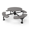 Surface Mount - Perforated Metal - RHINO 46” Nexus Round Thermoplastic Polyolefin Coated Picnic Table