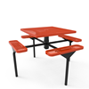 Inground Mount - Expanded Metal - RHINO 46” Nexus Square Thermoplastic Polyolefin Coated Picnic Table