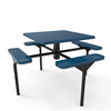 Inground Mount - Perforated Metal - RHINO 46” Nexus Square Thermoplastic Polyolefin Coated Picnic Table