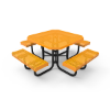 Perforated Metal - Portable - RHINO 46” Octagon Thermoplastic Polyolefin Coated Portable Picnic Table with Rolled Edges