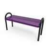 Inground Mount - Perforated Metal - RHINO 6 Ft. MOD Thermoplastic Polyolefin Coated Bench without Back