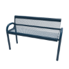 Inground Mount - Expanded Metal - RHINO 6 Ft. MOD Thermoplastic Polyolefin Coated Metal Bench with Back