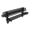 Inground Mount - Expanded Metal - RHINO 6 Ft. Thermoplastic Polyolefin Coated Metal Double Pedestal Bench with Back