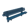 Inground Mount - Perforated Metal - RHINO 6 Ft. Thermoplastic Polyolefin Coated Metal Double Pedestal Bench with Back