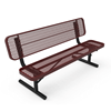 Portable - Expanded Metal - RHINO 6 Ft. Thermoplastic Polyolefin Coated Player’s Bench with Back